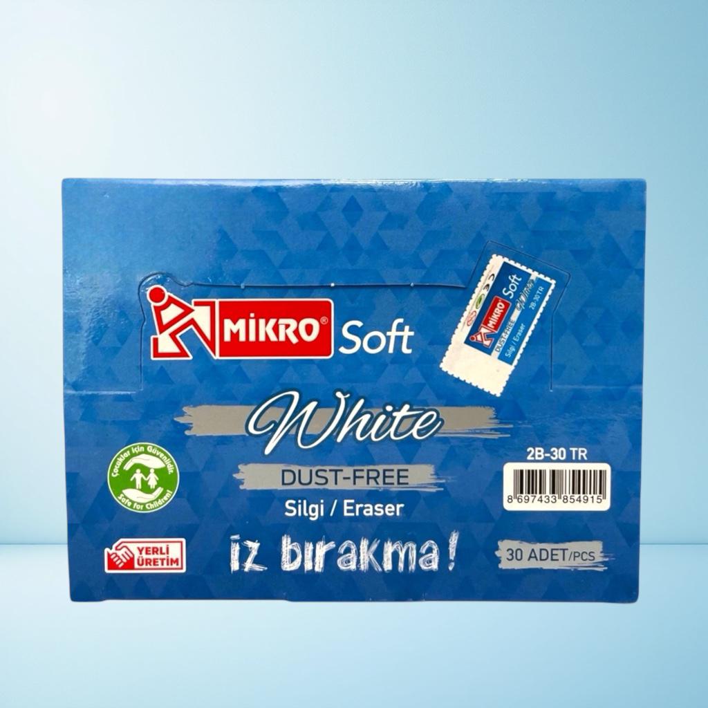 MİKRO KILIFLI BEYAZ SİLGİ 30’LU PAKET